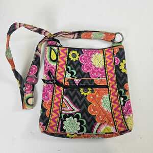 Vera Bradley Medium Hipster Crossbody Bag Flower Pattern Vibrant Bold